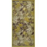 Japanese silk and metal thread brocade panel, first half 20th century, 26 1/2in. X 12 1/2in. 67cm. X
