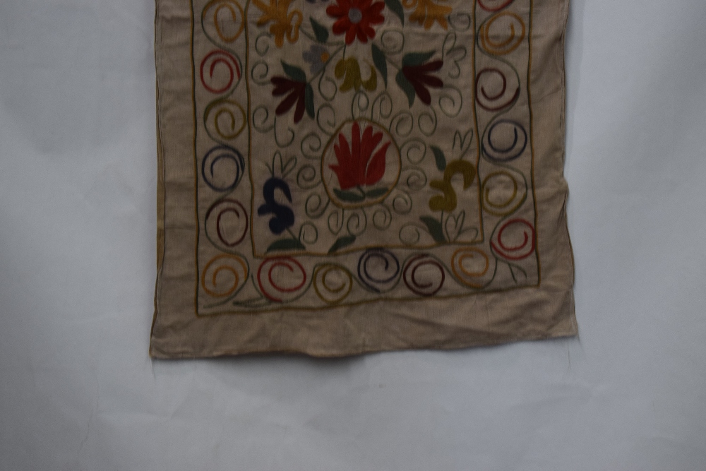 Group of six suzanis by the Uzbeks of Afghanistan, second half 20th century, cotton grounds with - Image 29 of 41