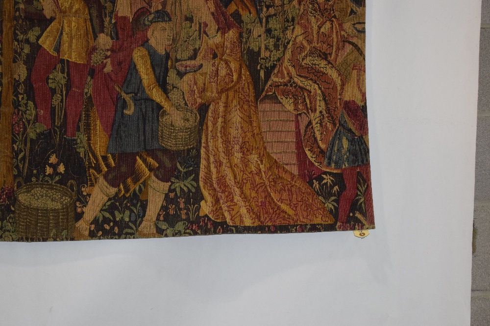 Decorative printed tapestry panel, second half 20th century, 39in. X 72in. 99cm. X 183cm. - Image 5 of 6