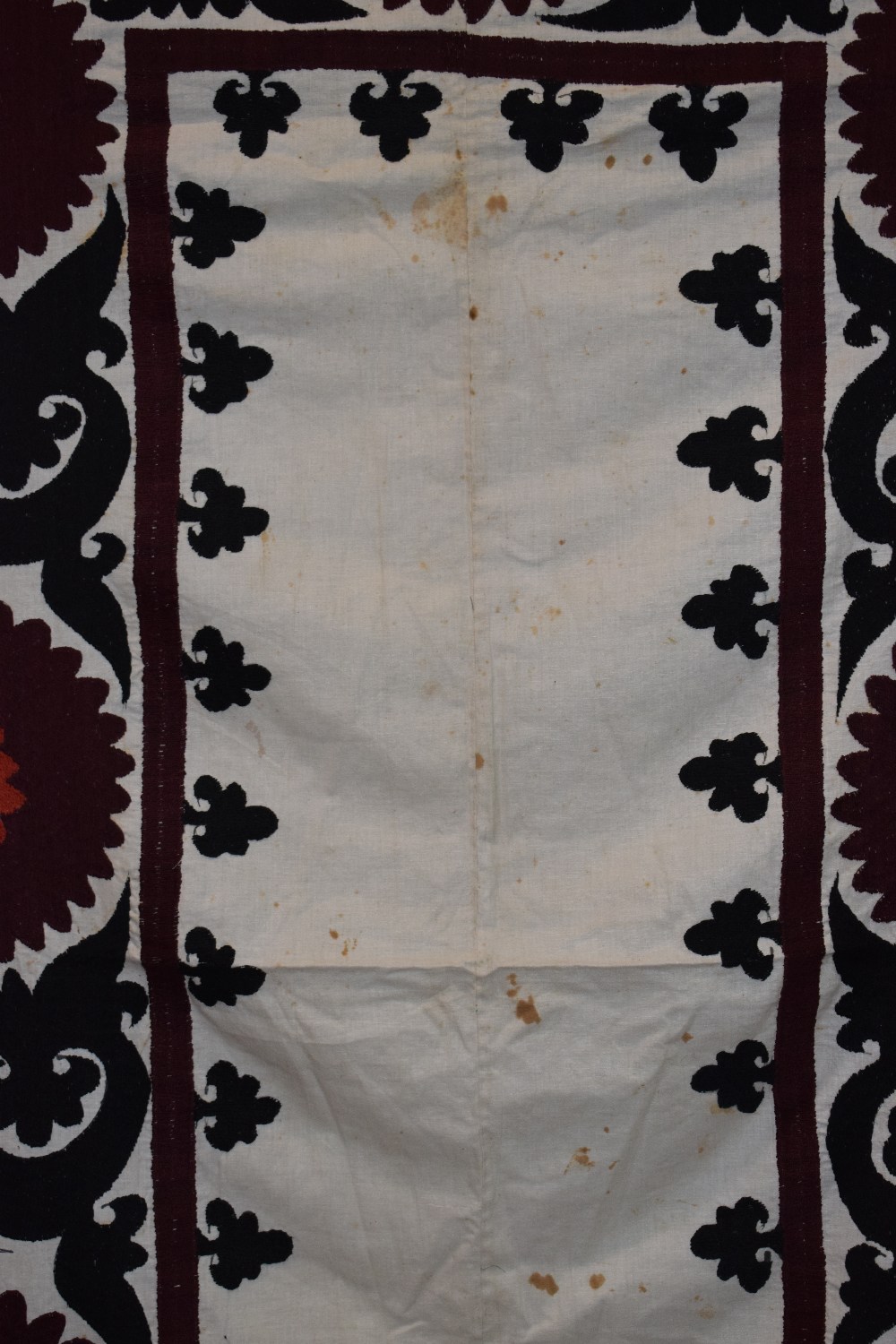 Group of six suzanis by the Uzbeks of Afghanistan, second half 20th century, cotton grounds with - Image 15 of 41