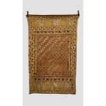 Indian pulkhari (shawl), Punjab, north India, first half 20th century, 100in. X 64in. 254cm. X