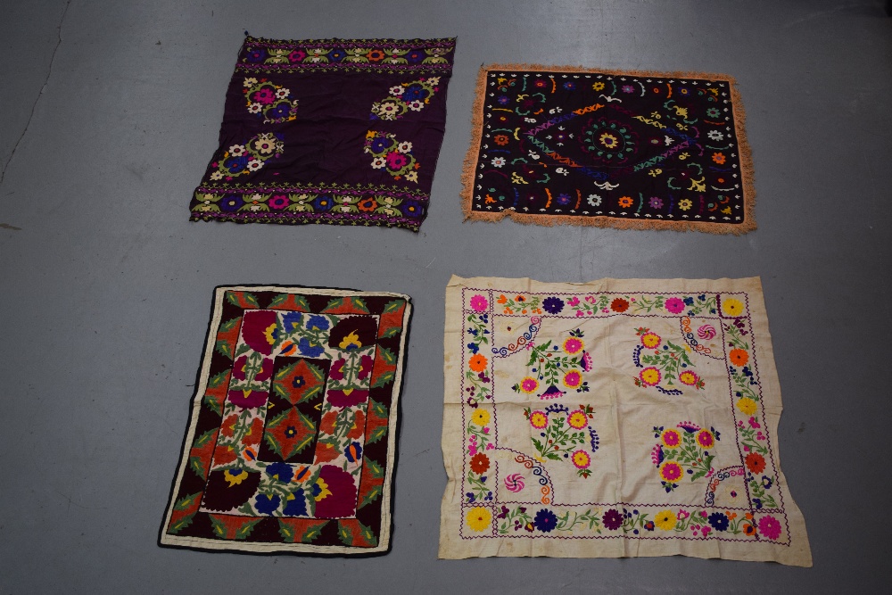 Group of seven small suzanis by the Uzbeks of Afghanistan, mid-20th century, with some wear, time - Image 11 of 19