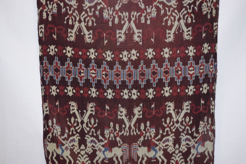 Three Indonesian textiles comprising:Two ikat hingii kombu (man's mantle), Sumba, east Indonesia, - Image 10 of 19