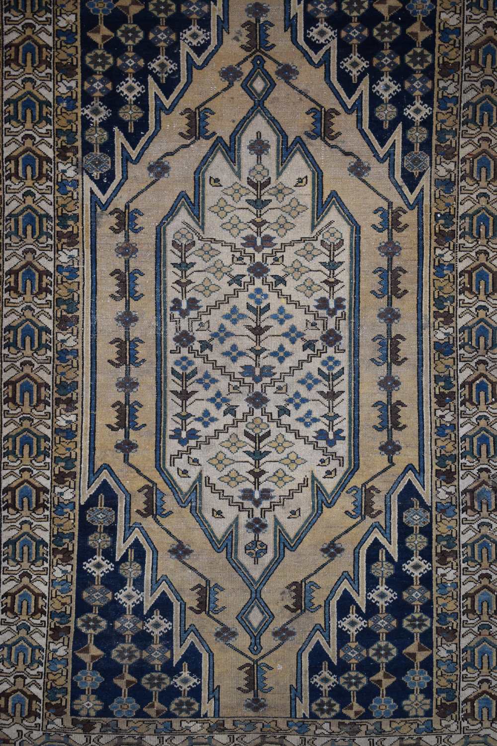 Mazlaghan rug, north west Persia, circa 1930s, 6ft. 3in. x 4ft. 2in. 1.91m. x 1.27m. Overall wear - Image 9 of 12