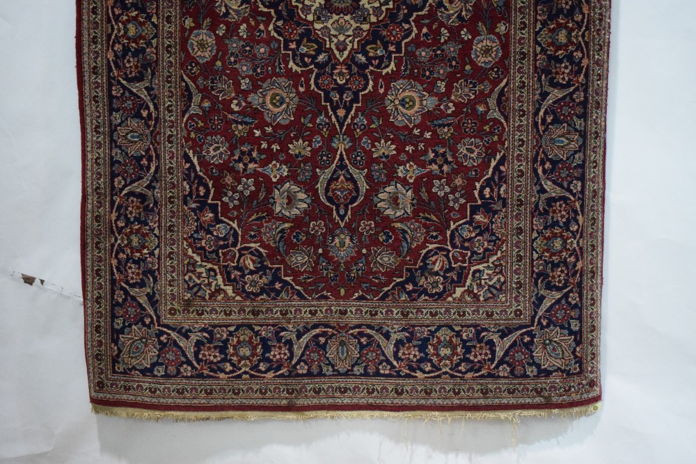 Kashan rug, west Persia, circa 1940s-50s, 6ft. 10in. X 4ft. 4in. 2.08m. x 1.32m. Slight loss to - Image 5 of 6