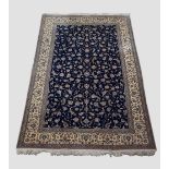 Nain part silk carpet, signed, central Persia, circa 1950s-60s, 10ft. 1in. X 6ft. 8in. 3.07m. X 2.