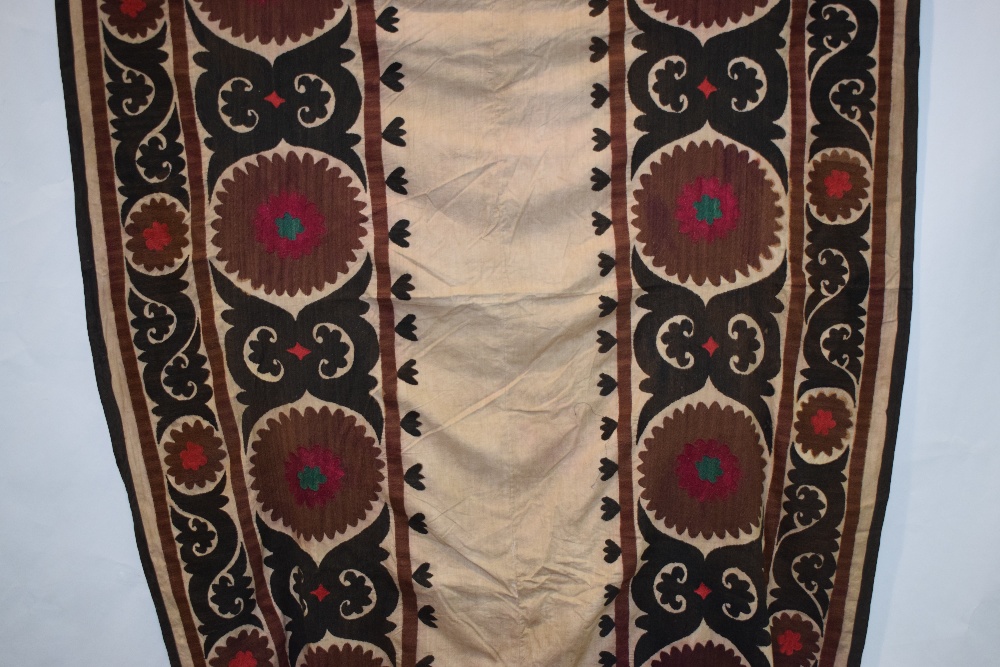Group of six suzanis by the Uzbeks of Afghanistan, second half 20th century, cotton grounds with - Image 39 of 41