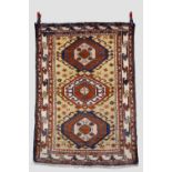 Karaja rug, north west Persia, circa 1940s-50s, 5ft. 1in. X 3ft. 8in. 1.55m. X 1.12m. Small area