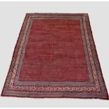 Saraband carpet, north west Persia, circa 1940s-50s, 12ft. 3in. X 9ft. 1in. 3.73m. X 2.77m. Red