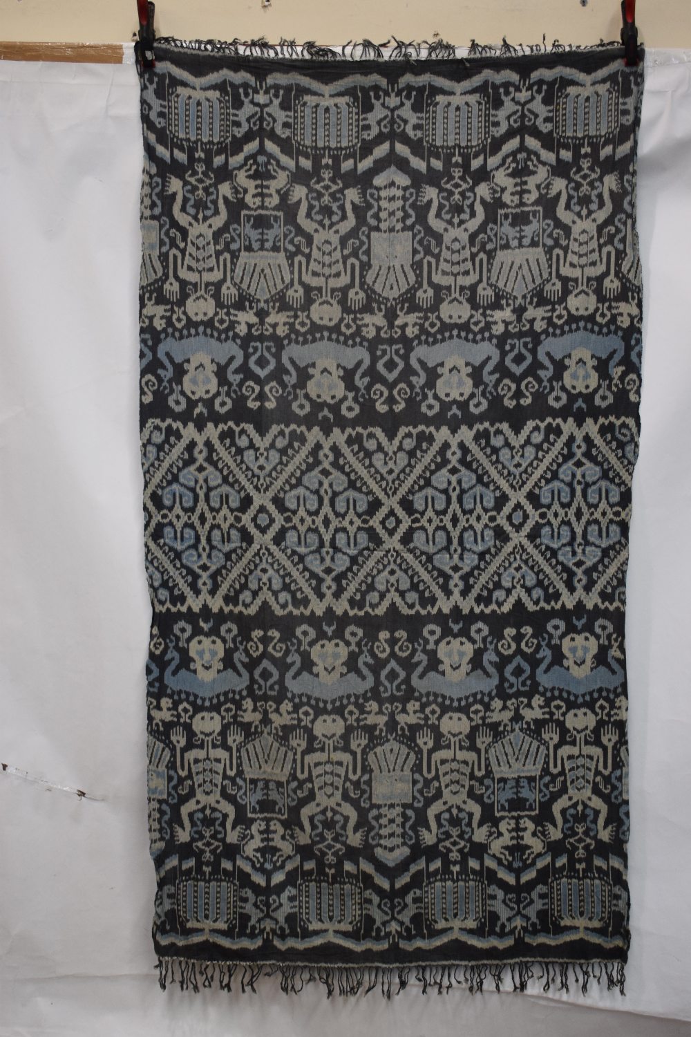 Three Indonesian textiles comprising:Two ikat hingii kombu (man's mantle), Sumba, east Indonesia, - Image 2 of 19