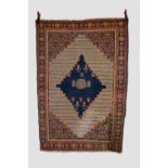 Senneh rug, north west Persia, circa 1930s-40s, 6ft. 4in. X 4ft. 4in. 1.93m. X 1.32m. Reweaves to