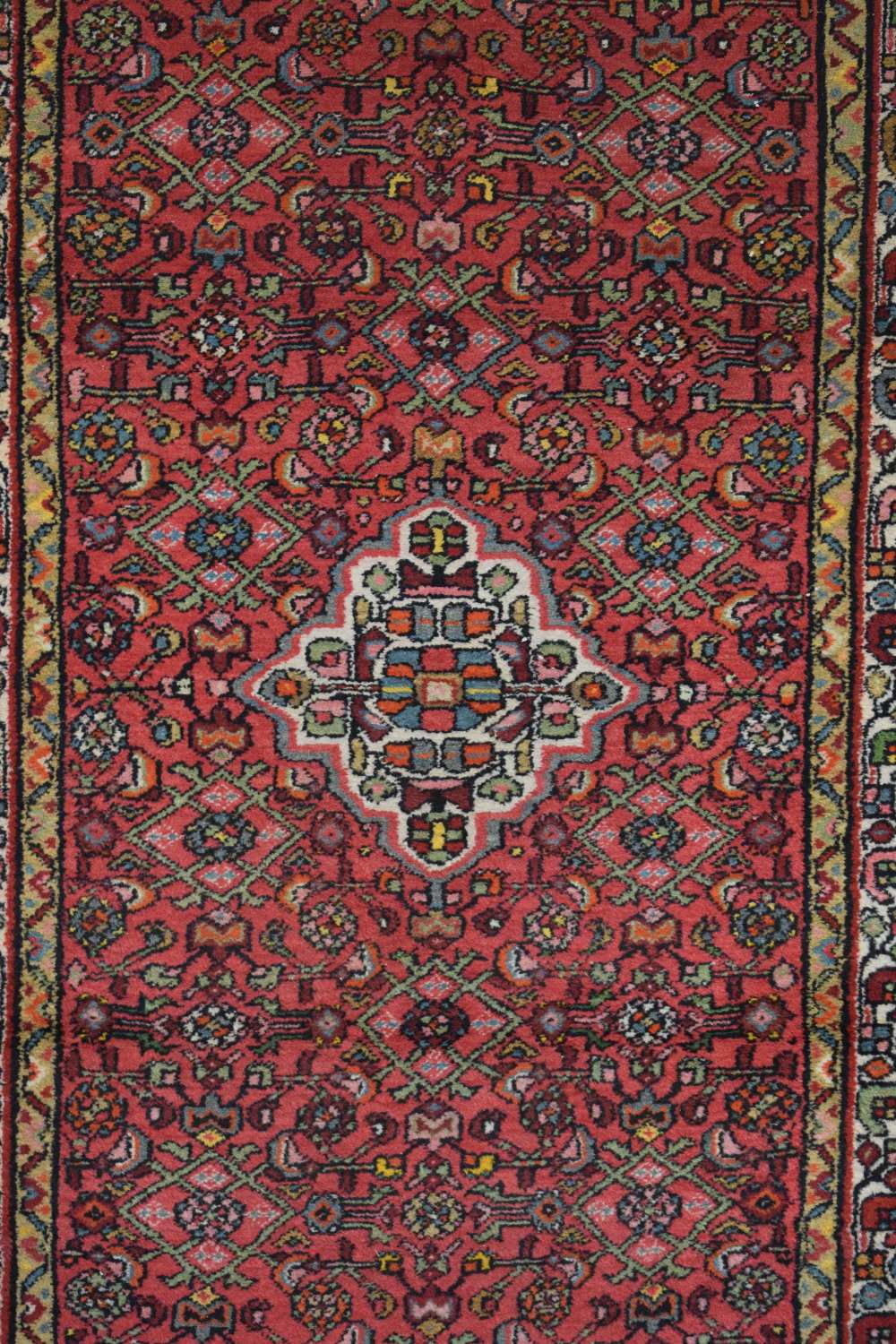 Hamadan rug, north west Persia, circa 1930s-40s, 7ft. 1in. x 3ft. 8in. 2.16m. x 1.12m. Red field - Image 9 of 10