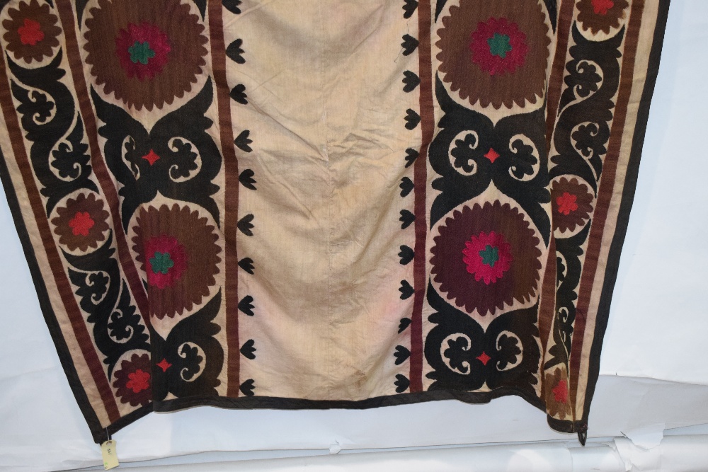 Group of six suzanis by the Uzbeks of Afghanistan, second half 20th century, cotton grounds with - Image 40 of 41