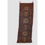 Karaja runner, north west Persia, early 20th century, 9ft. 10in. X 3ft. 3in. 3m. X 1m. Overall wear;