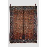 Neiriz rug, Fars, south west Persia, circa 1930s-40s, 6ft. 1in. X 4ft. 8in. 1.86m. X 1.42m.