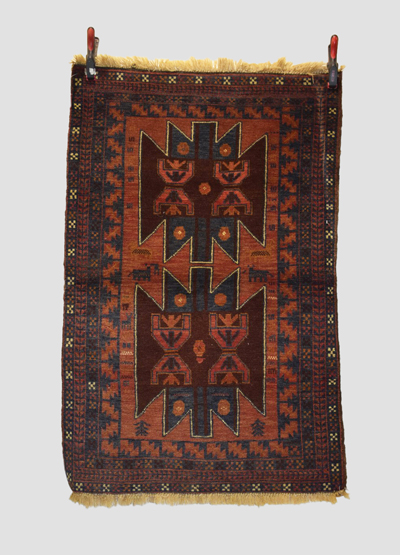 Two Baluchi rugs, north Afghanistan, second half 20th century, the first, 4ft. 6in. X 2ft. 11in. 1.