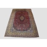 Kashan carpet, (reduced) west Persia, circa 1950s, 13ft. 6in. x 9ft. 4.12m. x 2.75m. Slight wear