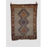 Khamseh rug, Fars, south west Persia, circa 1930s, 6ft. 3in. X 4ft. 6in. 1.91m. X 1.37m. Overall