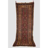 Luri runner, south west Persia, early 20th century, 10ft. 6in. X 4ft. 3in. 3.20m. X 1.30m. Overall