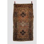 Heriz rug, north west Persia, circa 1930s-40s, 5ft. 11in. X 3ft. 3in. 1.80m. X 1m. Overall wear;