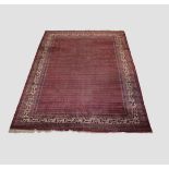 Saraband carpet, north west Persia, circa 1930s, 13ft. 10in. X 11ft. 4.22m. X 3.35m. Overall wear,