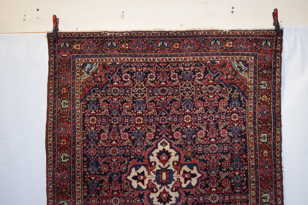 Hamadan rug, north west Persia, circa 1940s-50s, 6ft. 3in. X 5ft. 1.91m. X 1.52m. Dark blue field - Image 2 of 6