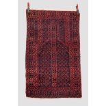 Three rugs comprising: the first: Timuri Dokthar-e-Ghazi prayer rug, Khorasan, north east Persia