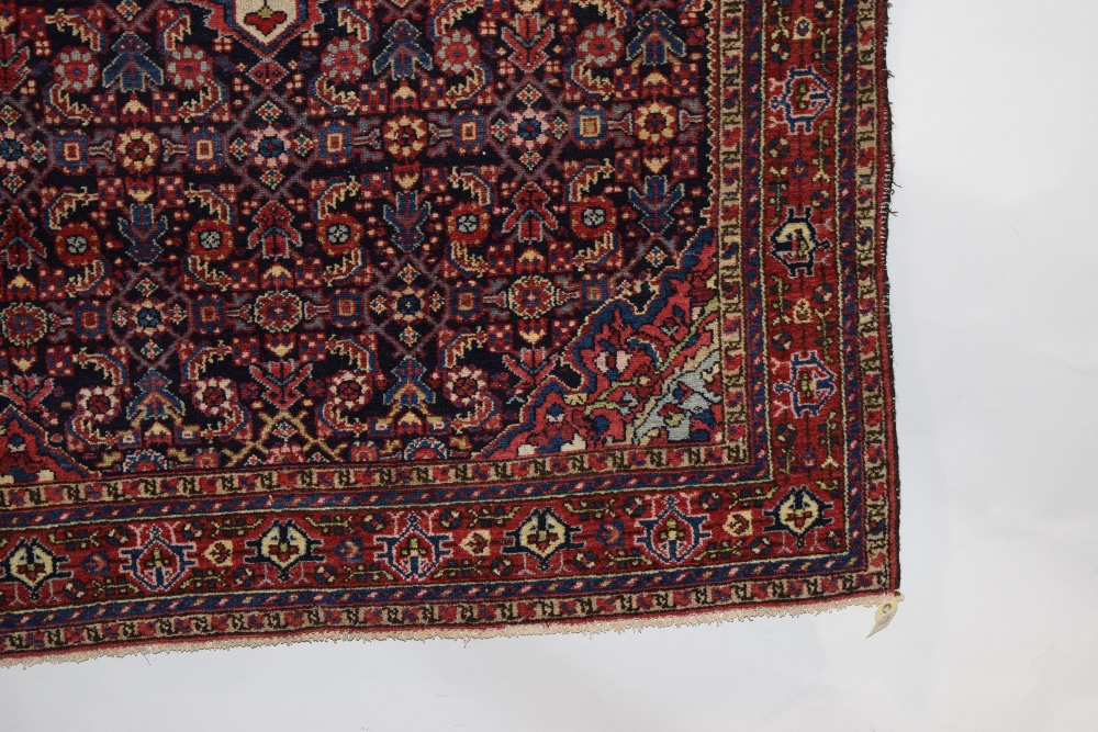 Hamadan rug, north west Persia, circa 1940s-50s, 6ft. 3in. X 5ft. 1.91m. X 1.52m. Dark blue field - Image 5 of 6