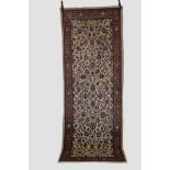 Tabriz runner, north west Persia, mid-20th century, 10ft. X 3ft. 7in. 3.05m. X 1.09m. Some wear in