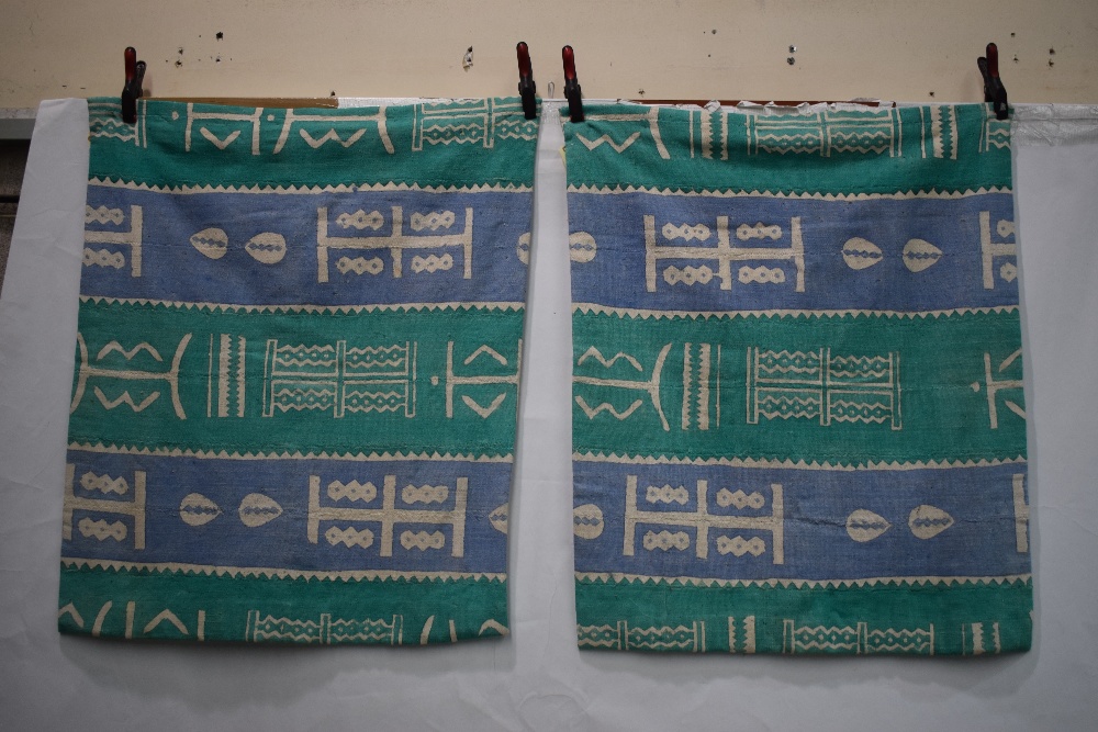 Five African 'Mud' or Bogolan cloths, Mali, west Africa, 20th century, the cotton strips dyed in - Image 15 of 22