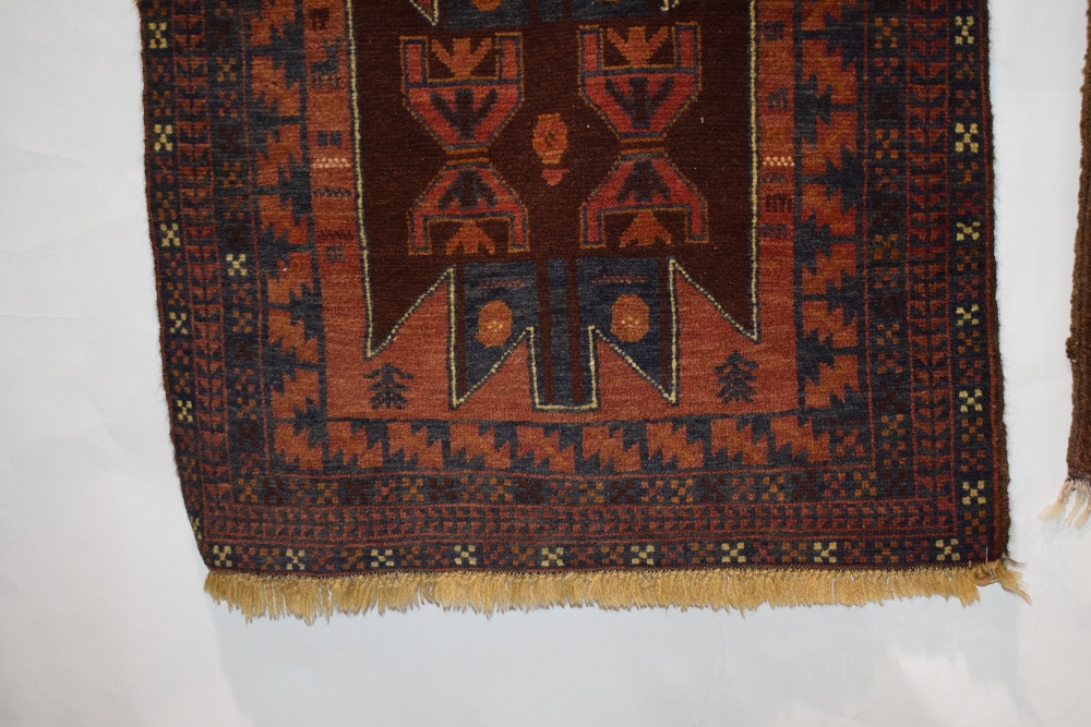 Two Baluchi rugs, north Afghanistan, second half 20th century, the first, 4ft. 6in. X 2ft. 11in. 1. - Image 5 of 13