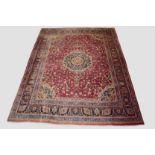 Kashan carpet, west Persia, last quarter 20th century, 12ft. 8in. X 9ft. 9in. 3.86m. X 2.97m. Some