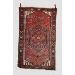Hamadan rug, north west Persia, circa 1930s-40s, 6ft. 6in. X 4ft. 12.98m. X 1.22m. Overall wear;