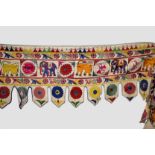 Rajasthani toran, north India, circa 1940s-50s, 13ft. 10in. X 16in. (including lappets) 4.22m. X