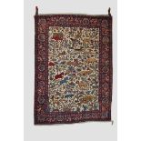 Kashmiri hunting rug, north India, mid-20th century, 5ft. 8in. X 4ft. 1.73m. X 1.22m. Lower right