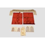 Six pieces of Ecclesiastical silk and metal thread embroideries, first half 20th century, comprising