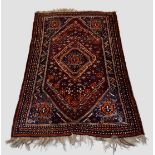 Shiraz rug, Fars, south west Persia, circa 1940s-50s, 8ft. 4in. X 4ft. 11in. 2.54m. X 1.50m. Dark