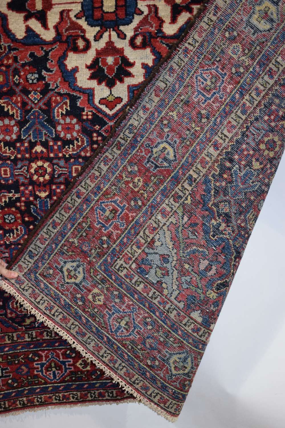 Hamadan rug, north west Persia, circa 1940s-50s, 6ft. 3in. X 5ft. 1.91m. X 1.52m. Dark blue field - Image 6 of 6