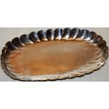 A George 1st silver oval spoon tray, with a raised fluted border, 6.25in (16cm) Maker John Albright,