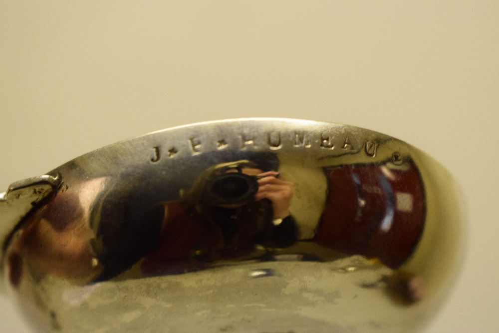 A French late eighteenth century silver wine taster, the rim inscribed with the owners name, a - Image 2 of 2