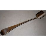 A Regency silver cheese scoop, Old English pattern, crested, 10.25in (26cm) Makers William Eley,