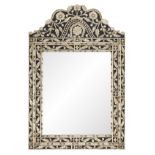 Persian-Style Ebonized Wooden Mirror