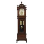 Colonial Revival Mahogany Tall Case Clock