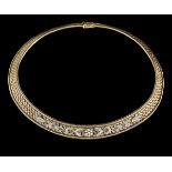Gold and Diamond Collar Necklace
