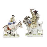 Meissen Porcelain Figures of a Tailor & His Wife