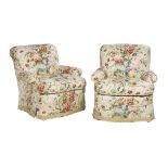 Pair of Contempory Upholstered Club Chairs