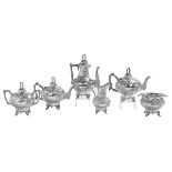 Mid-Atlantic Coin Silver Coffee and Tea Set