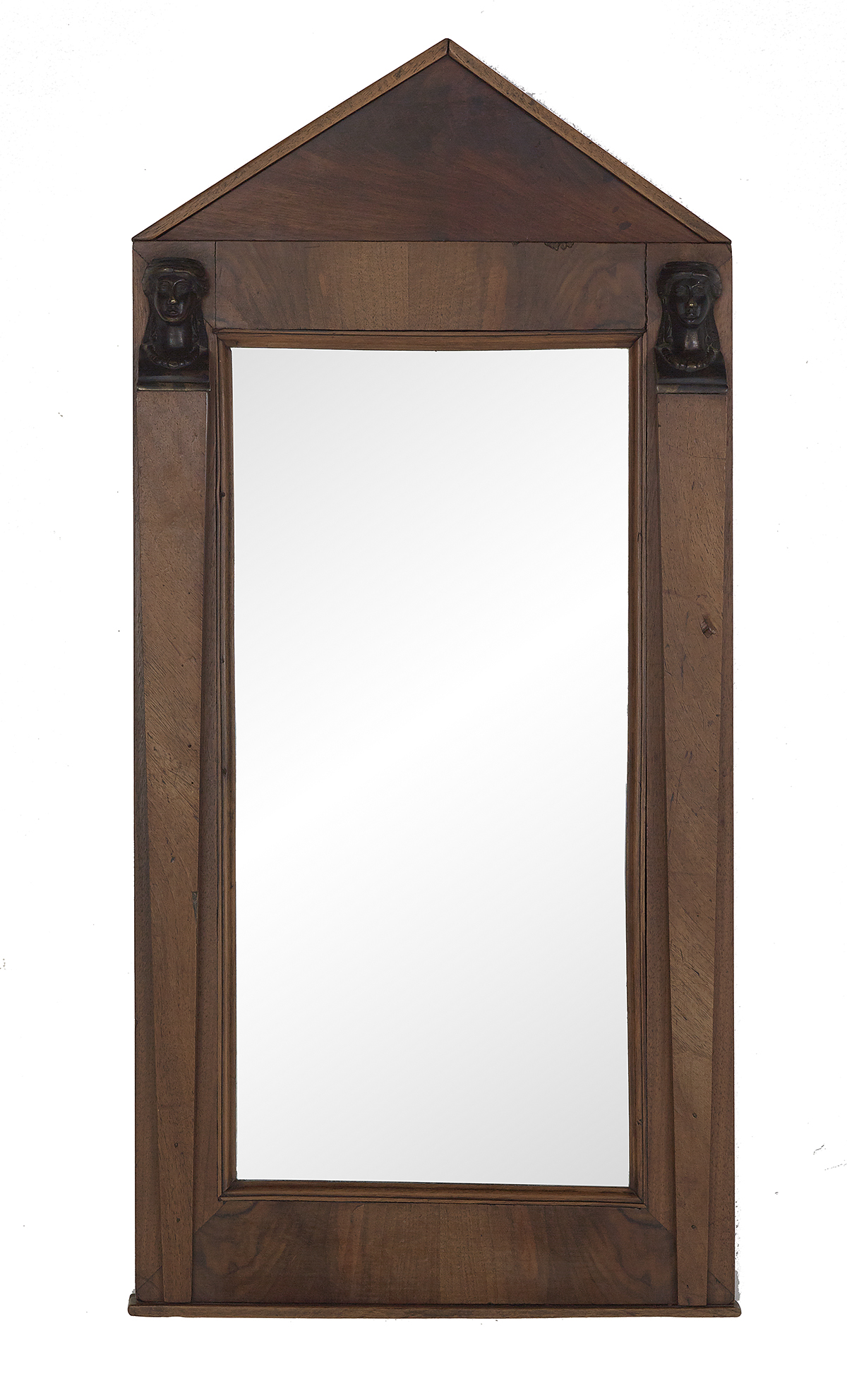 Italian Walnut and Bronze Mirror