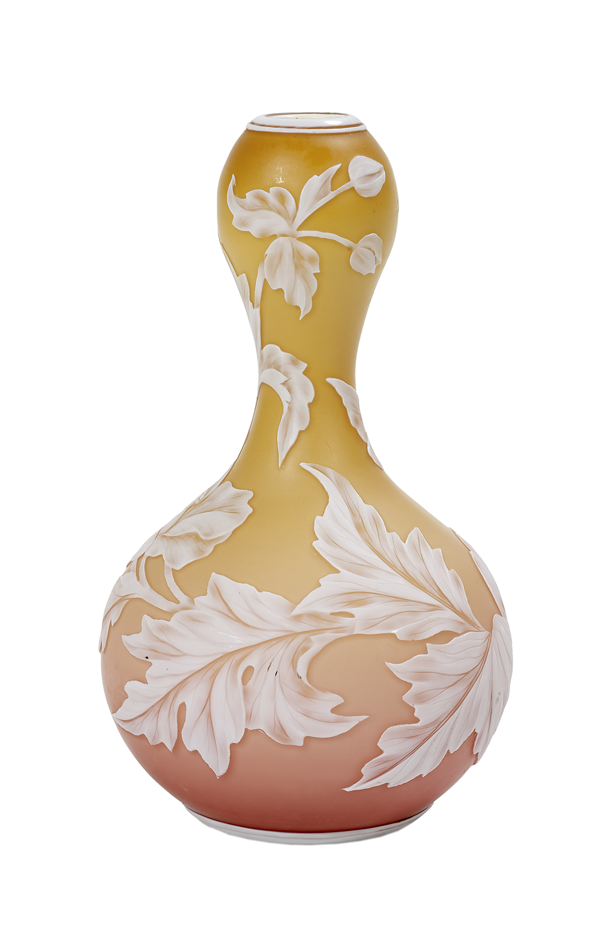 Thomas Webb & Sons Cameo Peach Bloom Vase