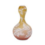 Thomas Webb & Sons Cameo Peach Bloom Vase